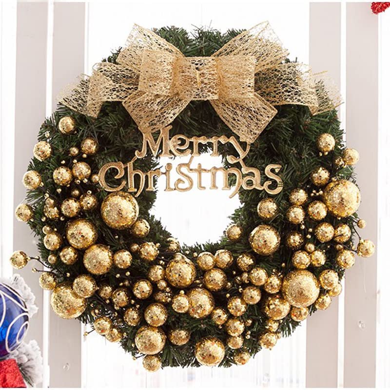  Gold Wreath クリスマスリース インテリアぬいぐるみ Amazon.co.jp: Yubbuio クリスマスリース 北欧風 玄関リース ドア